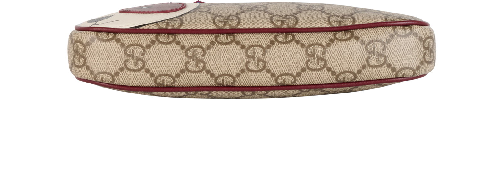 Panda GG Pochette, &pound;495, Handbags, Beige/Burgundy, Canvas/Leather, Top view